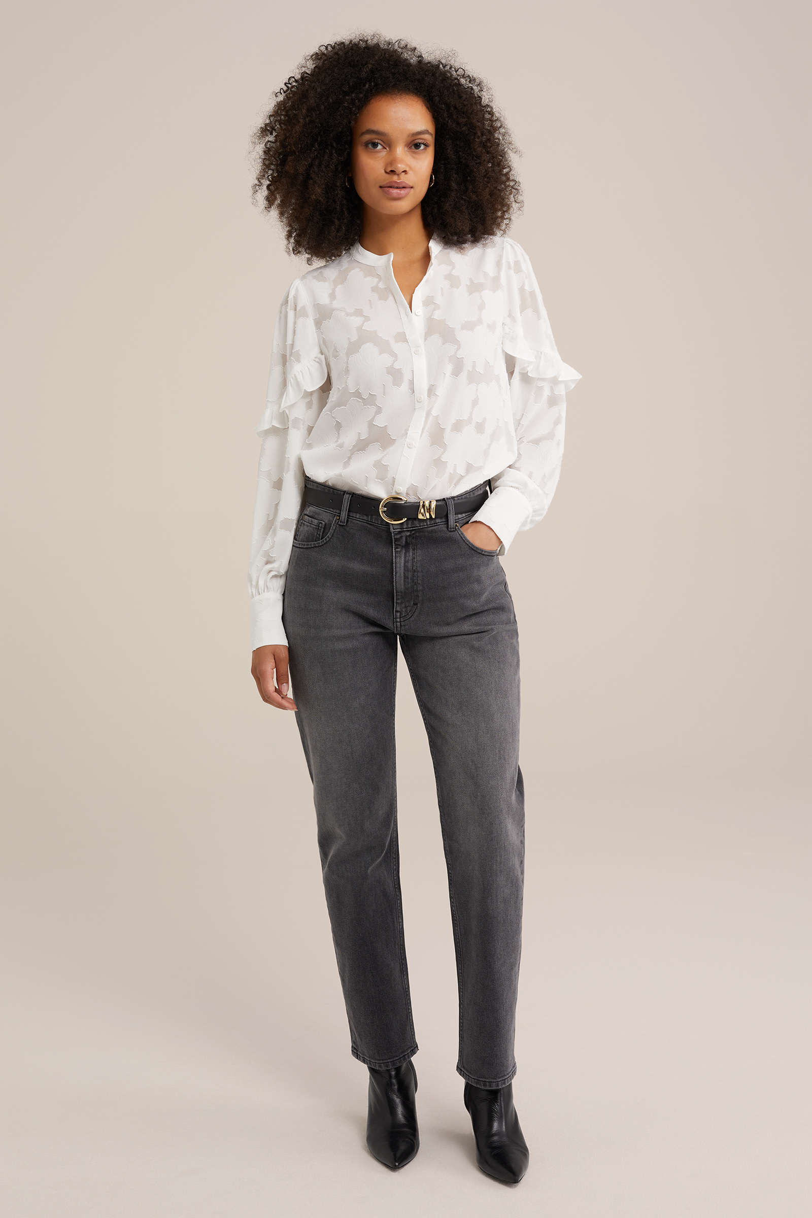 blouse met jacquard-dessin WE Fashion Wit