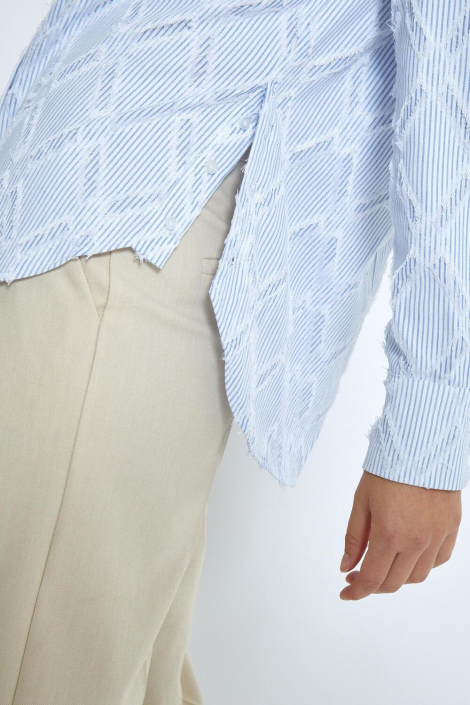 Minus blauwe dames blouse