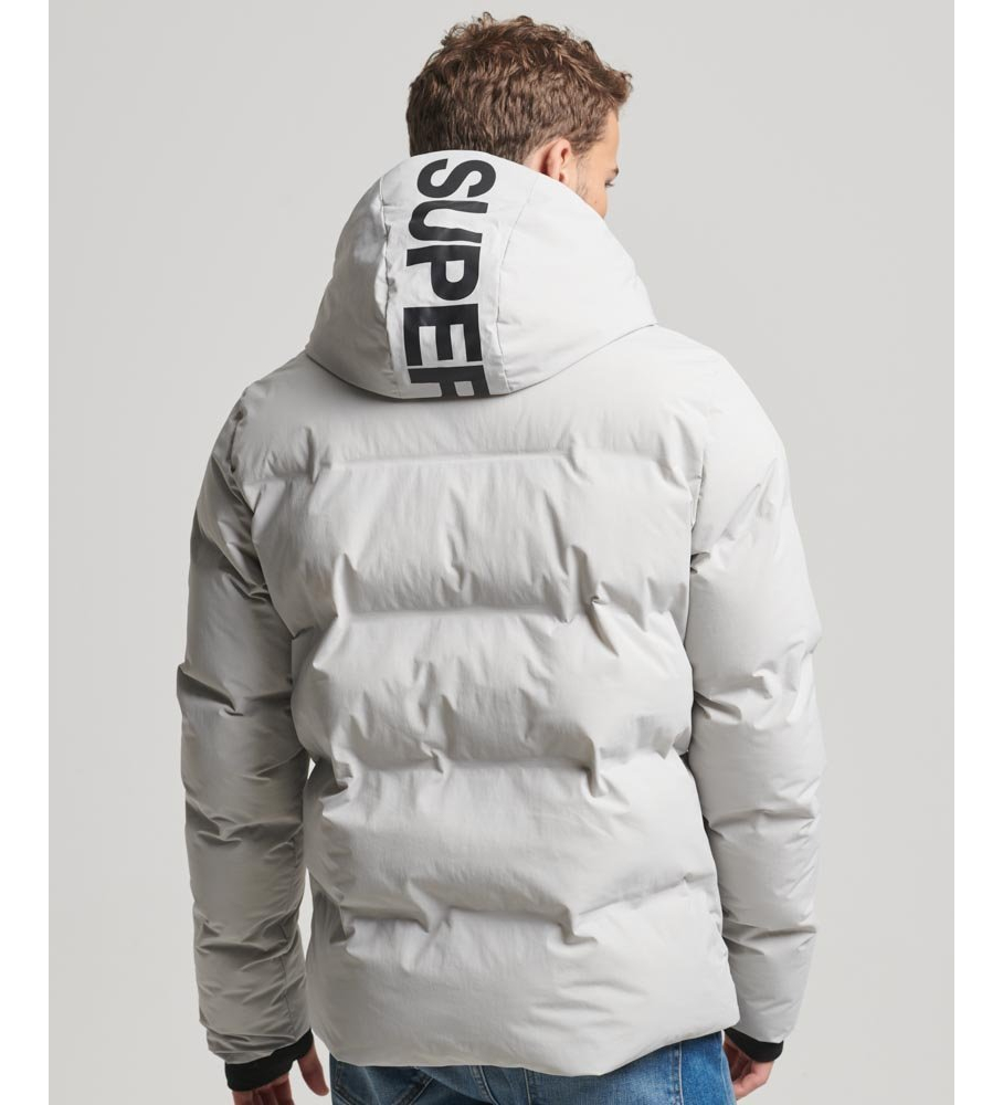 Casaco acolchoado Superdry Boxy cinza