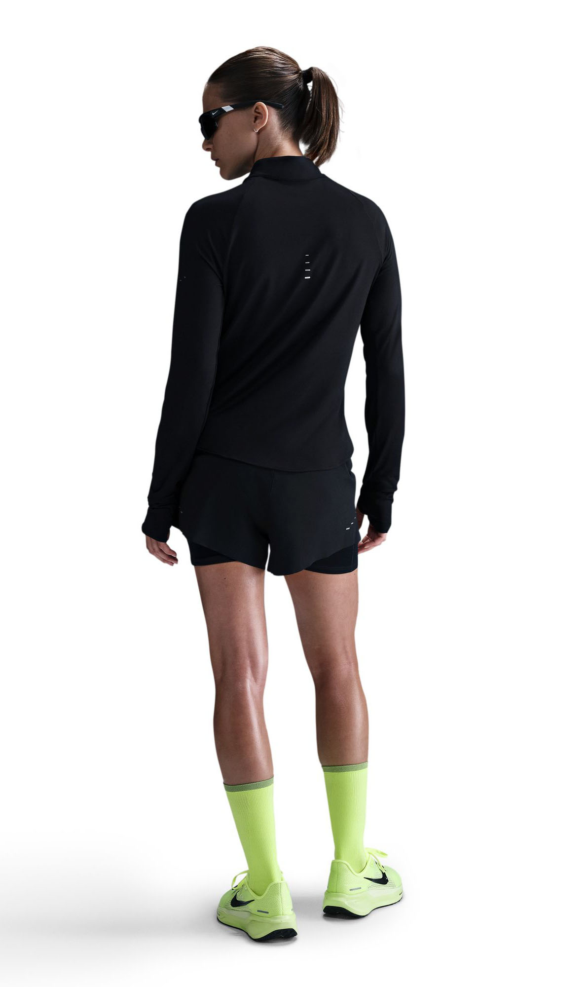 Swift Dri-FIT UV Half-Zip Dame 010/Black/Reflective Silver