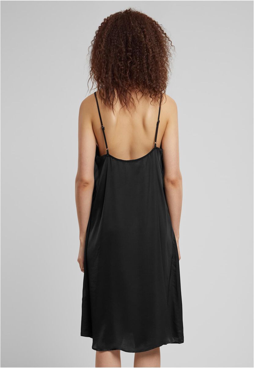 Ladies Viscose Satin Slip Dress | Urban Classics Robe mi-longue
