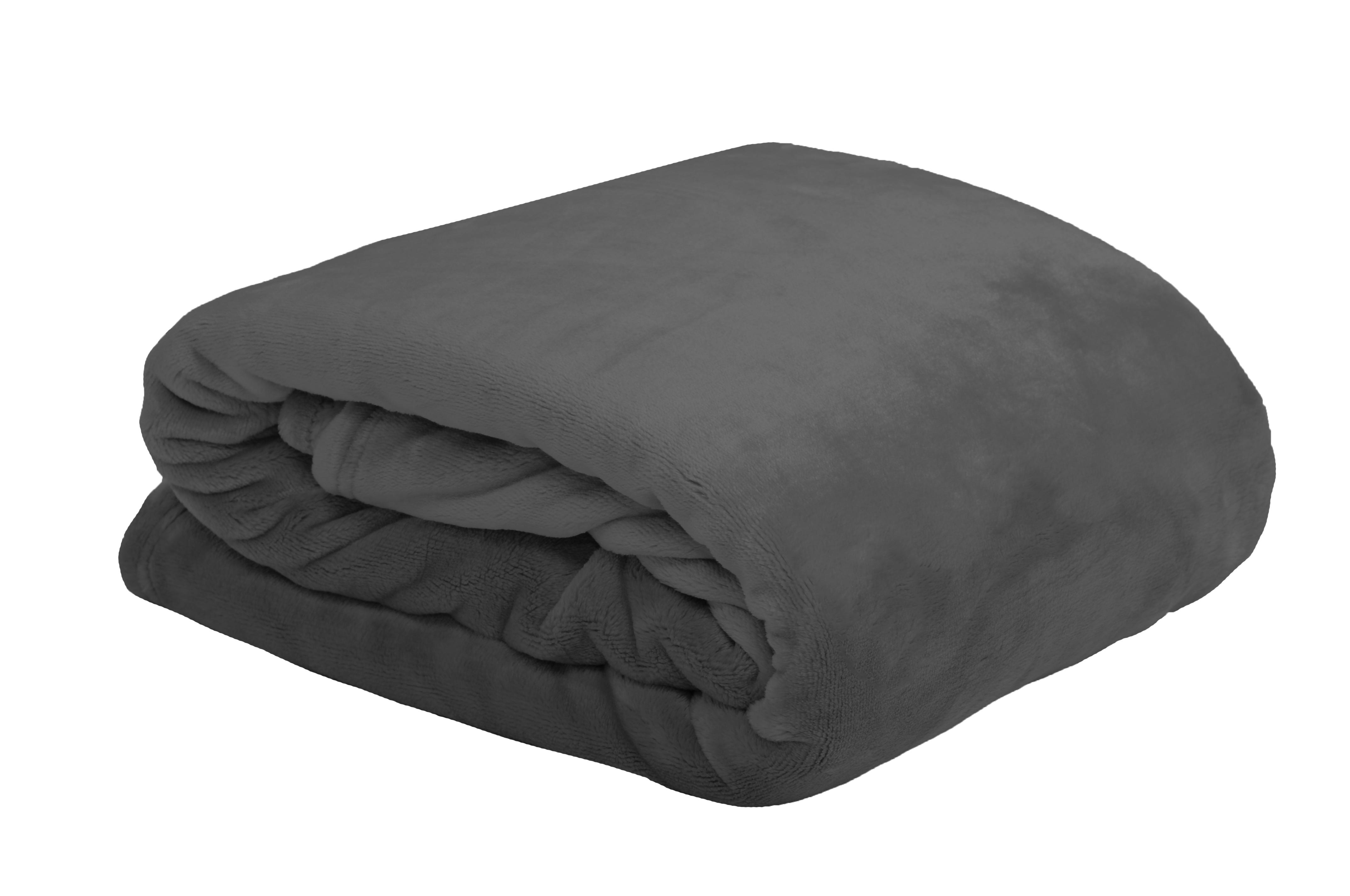 DOUDOU PLAID 180X220CM ANTHRACITE