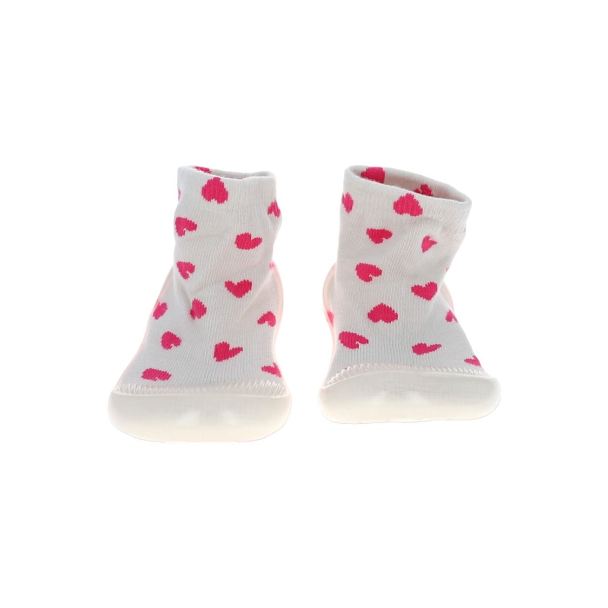 Chaussinettes coeurs rose