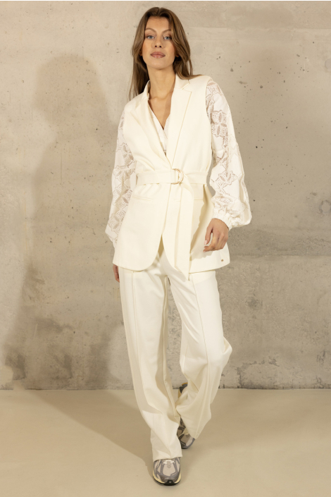 Kimara ecru dames blouse