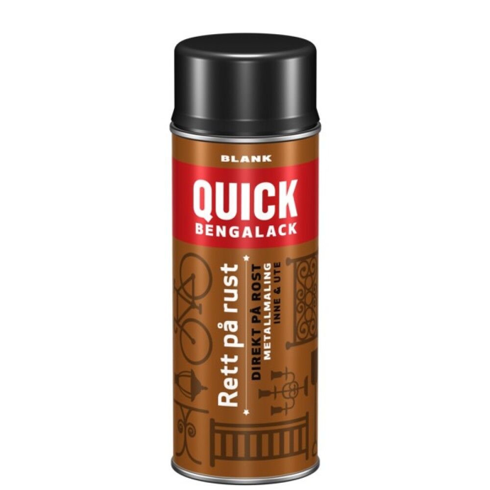 SPRAYMALING QUICK BENGALACK RETTPÅRUST SORT BLANK