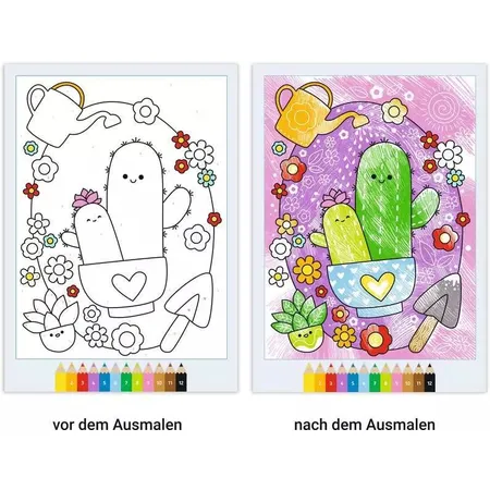 Ravensburger CreArt Malen nach Zahlen ab 5, Zauberpapier: Kawaii Süße Freunde