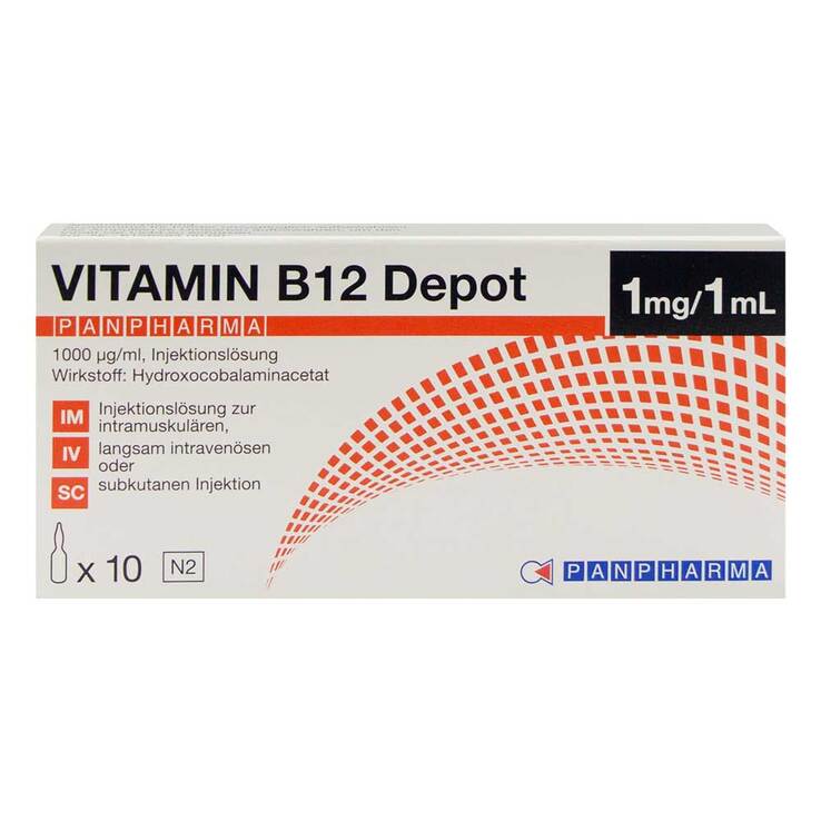 Vitamin B12 Depot Panpharma 1000 µg / ml Injektionslösung , 10X1 ml