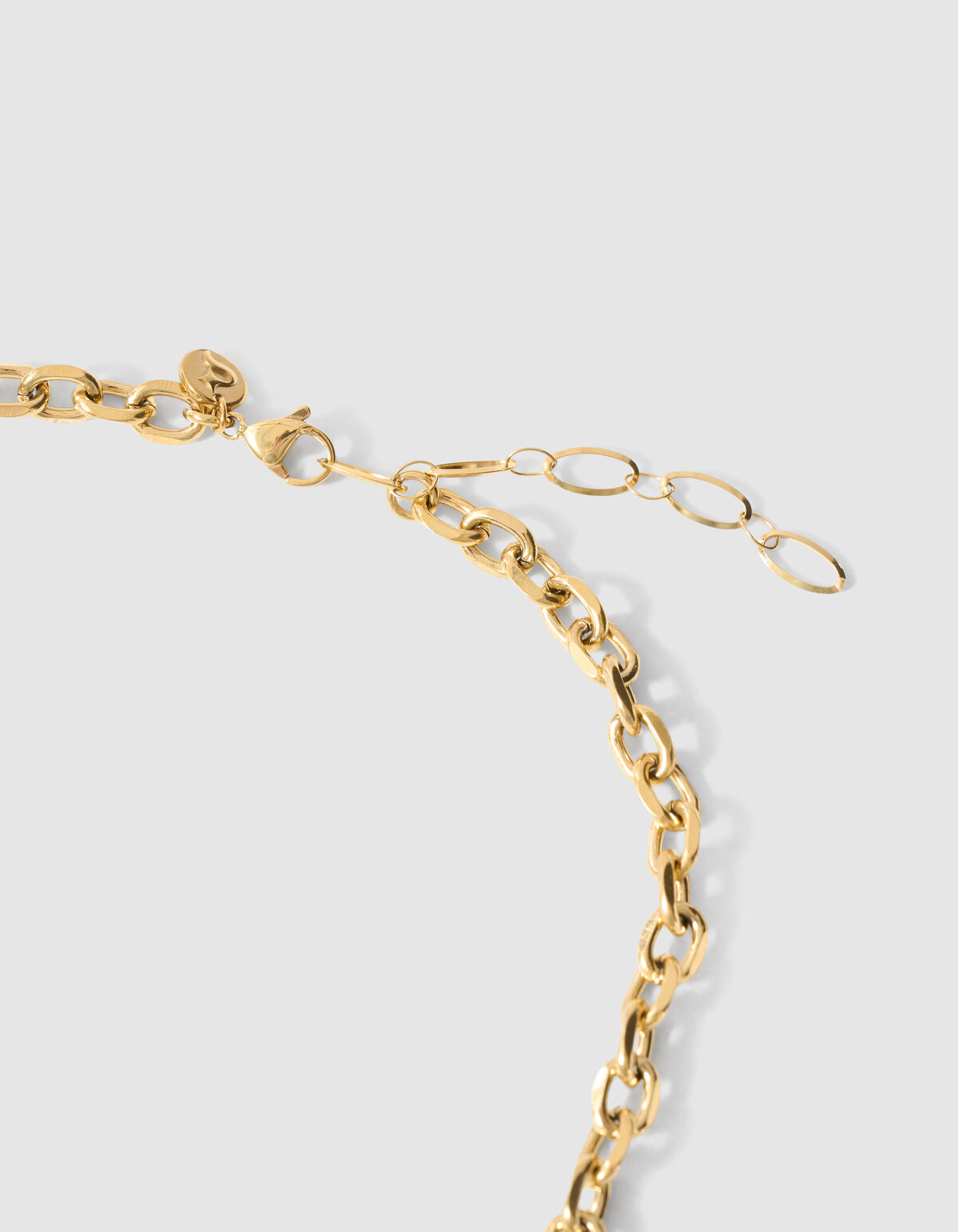 Heart Oval Bedel Ketting Goud