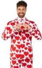 Suitmeister - Love - Heren Pak - Wit - Inclusief Pantalon, Blazer en Stropdas