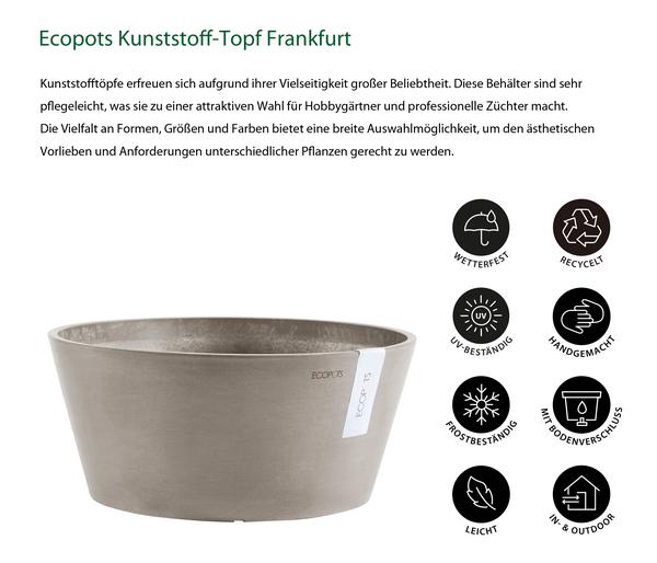 Ecopots Kunststoff-Topf Frankfurt, rund