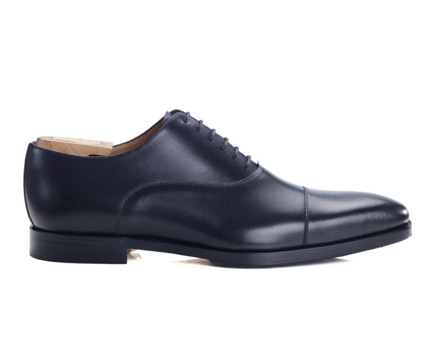 Richelieu noir homme semelle cuir avec patin - SPEZIA PATIN