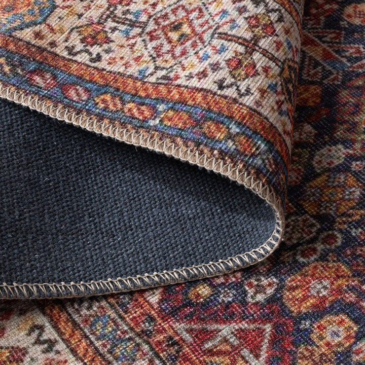 Oosters tapijt - Liva Herati Blauw | Wasbaar