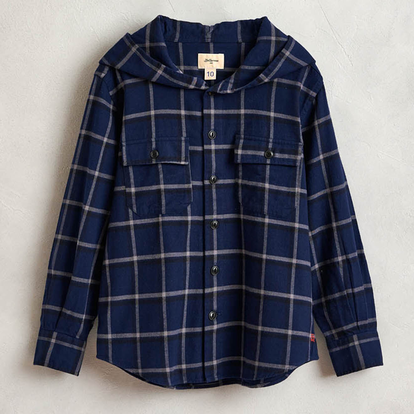 Bellerose Surchemise en Coton Gibson à carreaux bleu marine