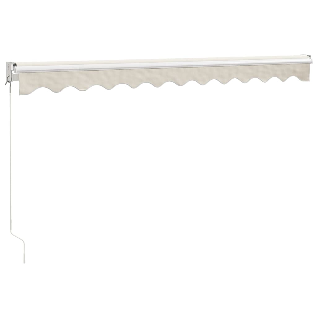 Auvent rétractable crème 3x2,5 m tissu et aluminium