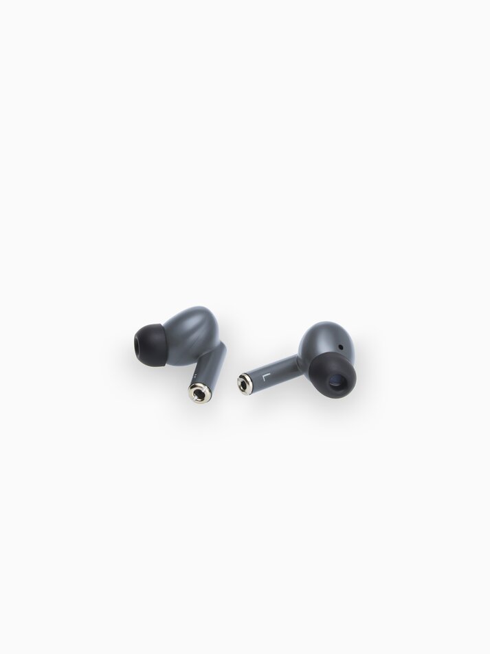 Fones de ouvido sem fio True Wireless com controle por toque - Cinza