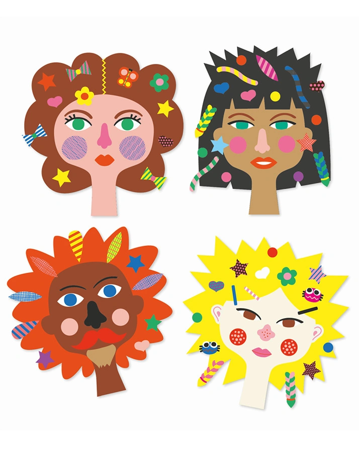 Stickerbilder FRISEUR in bunt