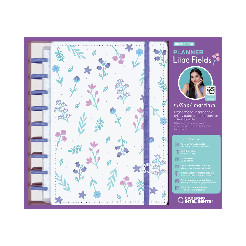 Planner Lilac Fields By Sophia Martins Caderno Inteligente