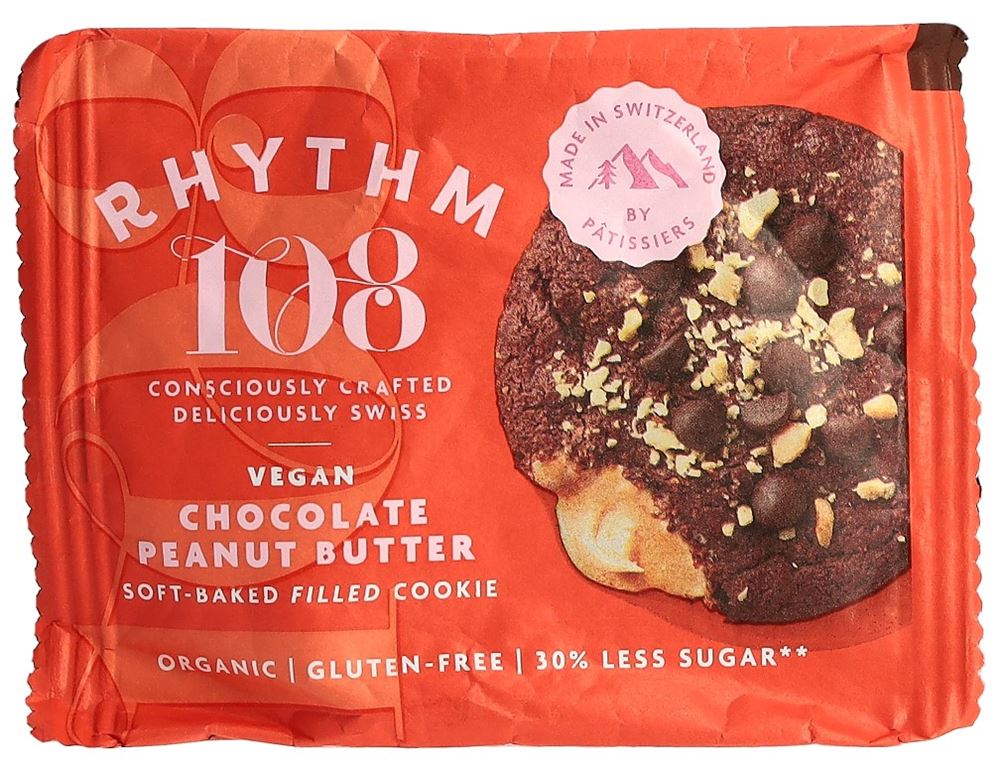 Rhythm108 Chocolate Peanut Butter<br>50 g, Soft Baked Filled Cookie