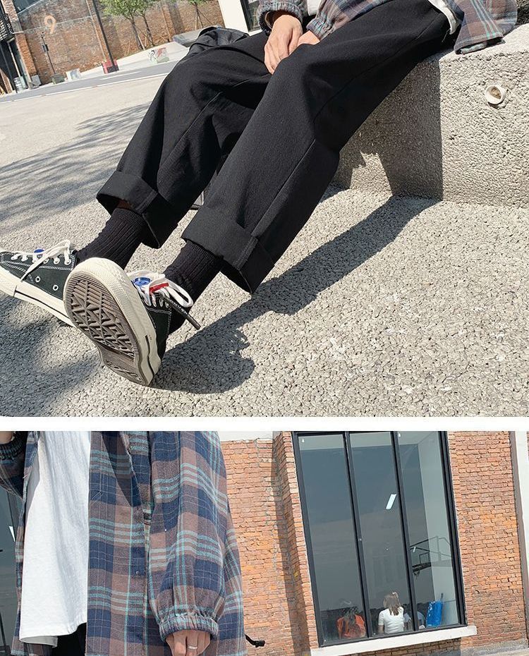 FOEV - Effen cropped rechte broek