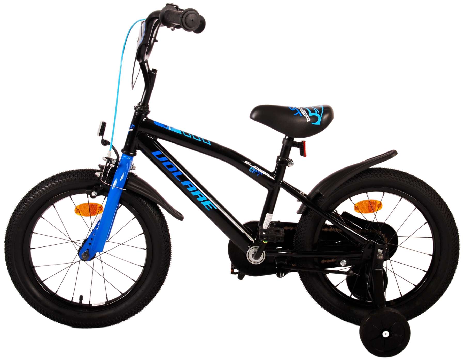 TPFSports Super GT Kinderfahrrad - Jungen - 16 Zoll - Rücktritt + Handbremse - Blau