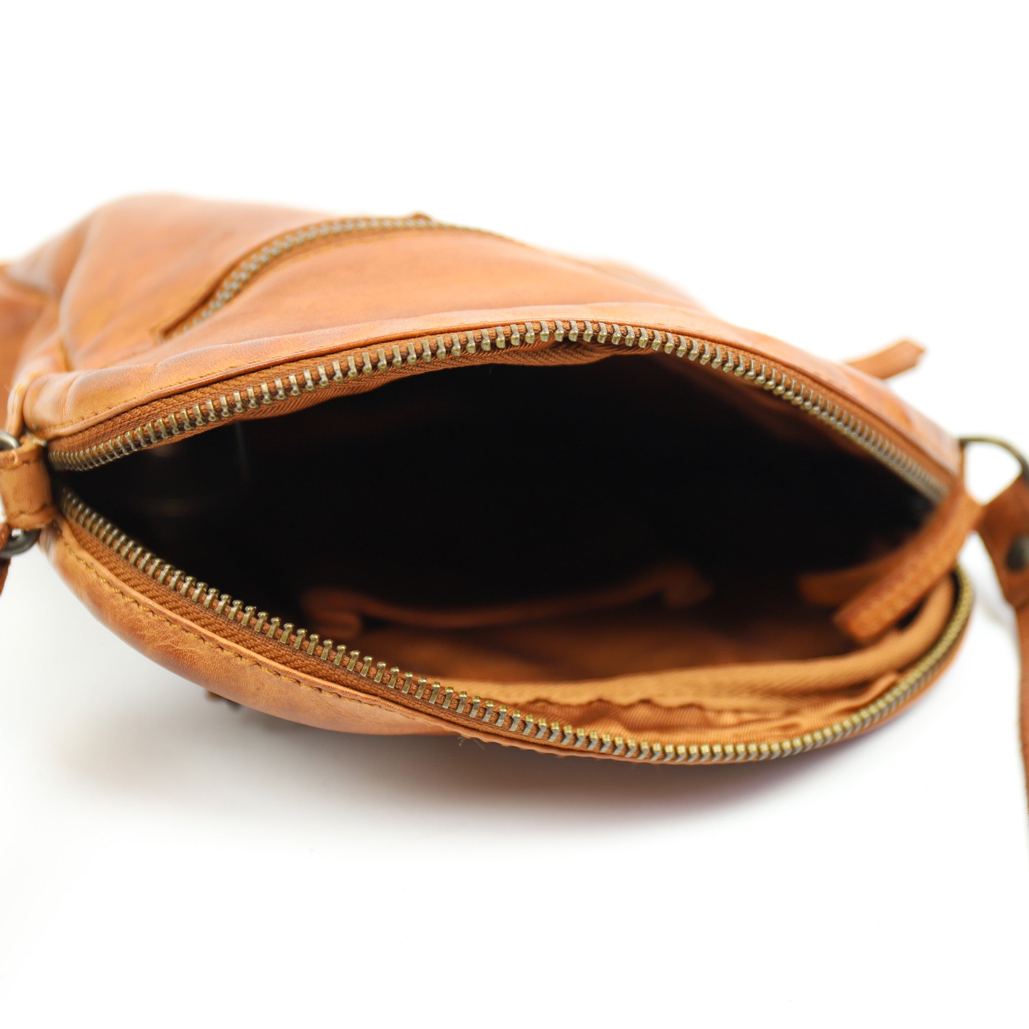 Schoudertasje 'Ray' cognac - CL 35952 Cognac