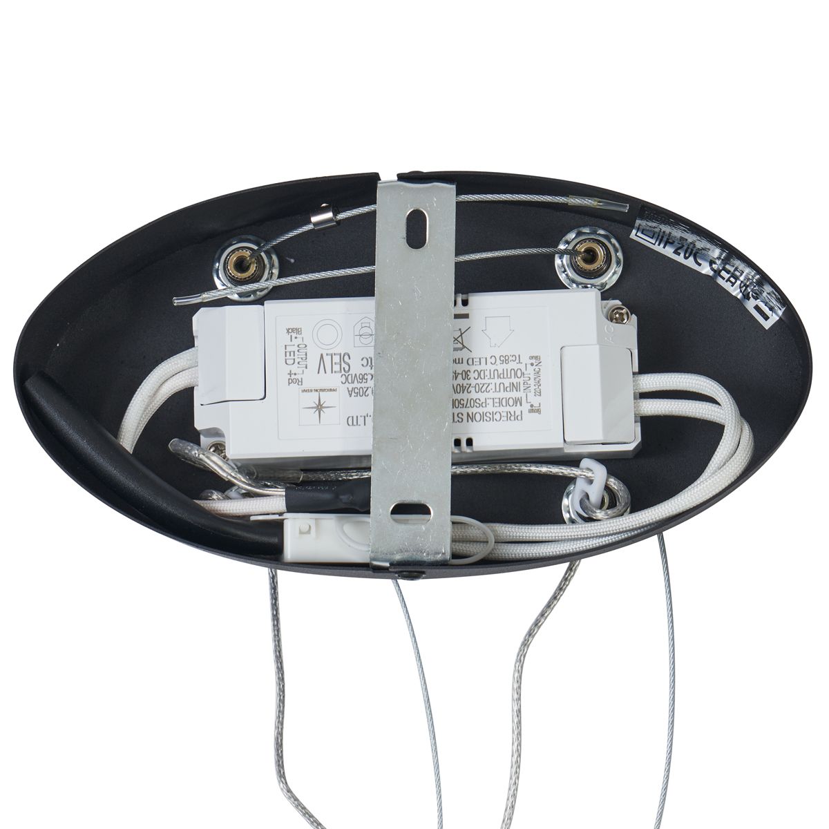 Design hanglamp zwart ovaal 120cm incl. LED 3-staps dimbaar - Ovallo