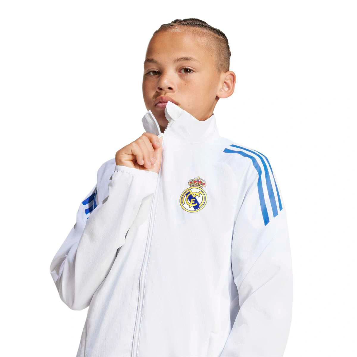 Casaco adidas Press/Travel Real Madrid 2025-2026 Criança
