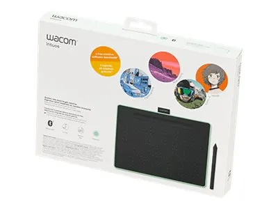 Wacom Intuos Creative Pen Medium - Digitizer - 21.6 x 13.5 cm - elektromagnetisk - 4 knapper - trådløs, kablet - USB, Bluetooth - pistaciegrøn