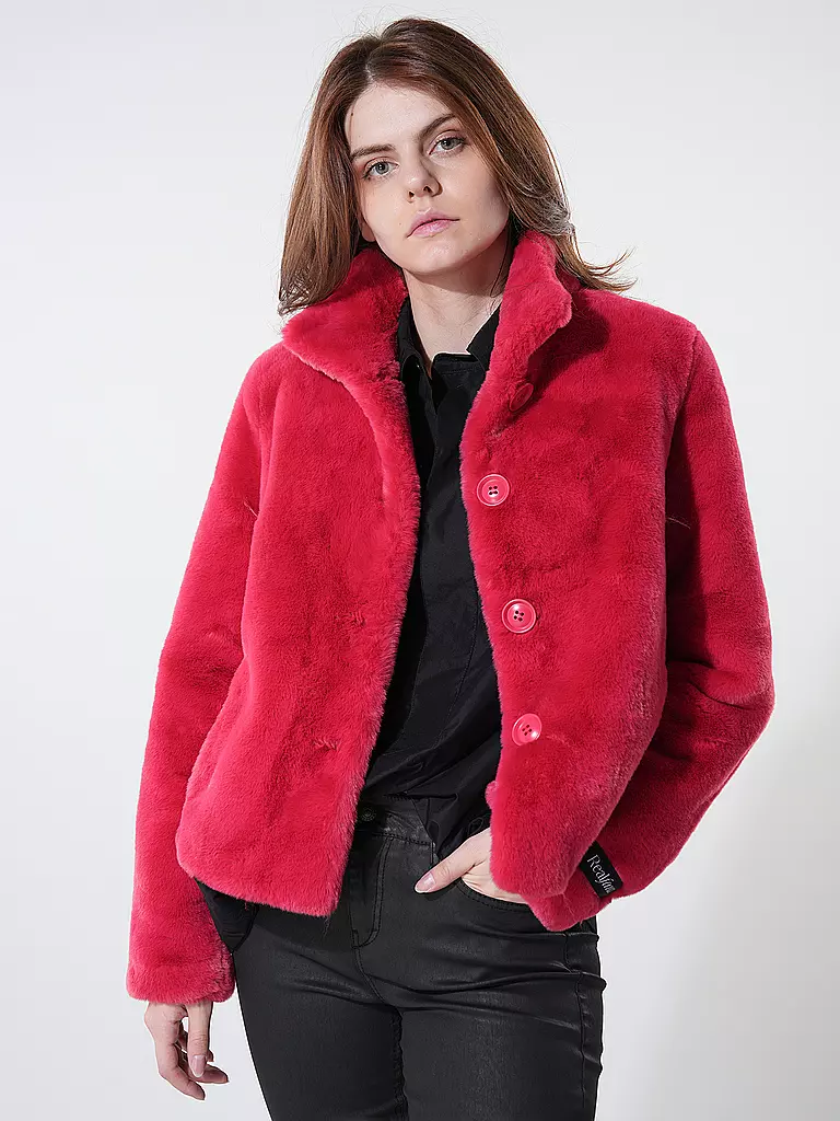 RINO&PELLE Jacke in Felloptik VIE rot