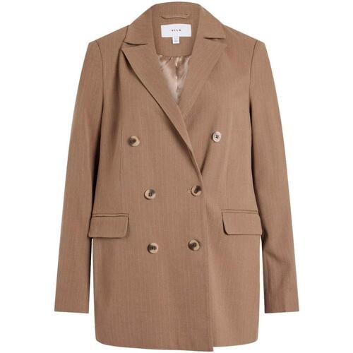 Vila - VISTRIKER L/S BLAZER Beige