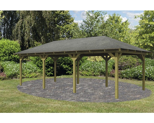 Gazebo Karibu Taura 2 289 x 639 cm druk geïmpregneerd