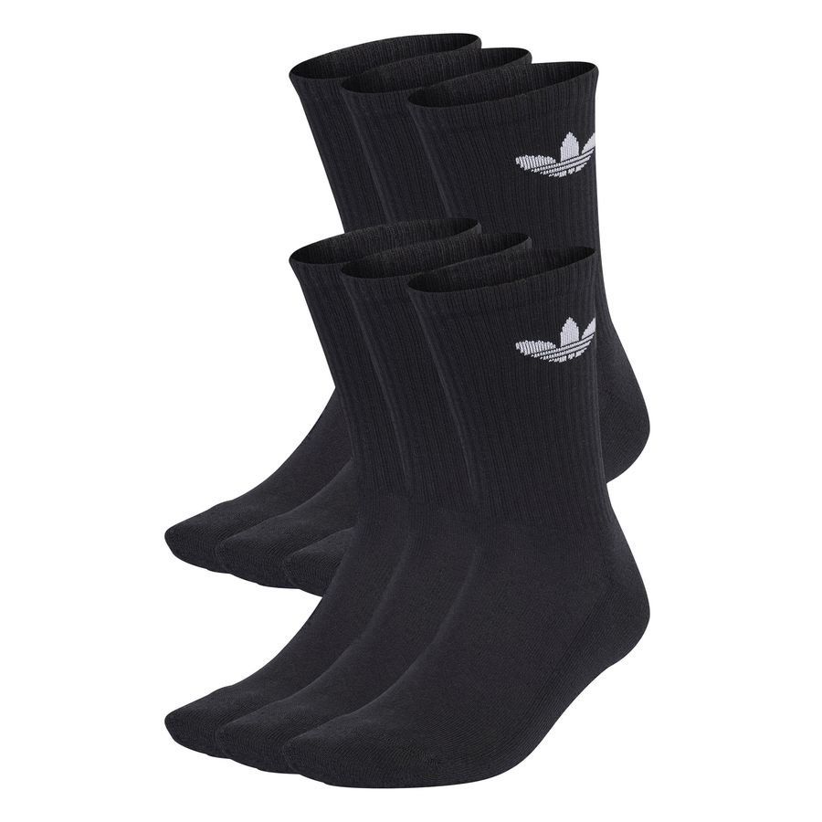 adidas Originals Chaussettes Trefoil Cushioned Crew 6-Pack - Noir/Blanc