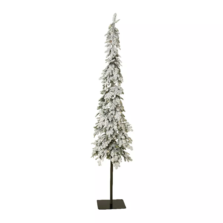 Sapin de Noël artificiel lumineux 250 LED H240 cm Sierra Vert enneigé