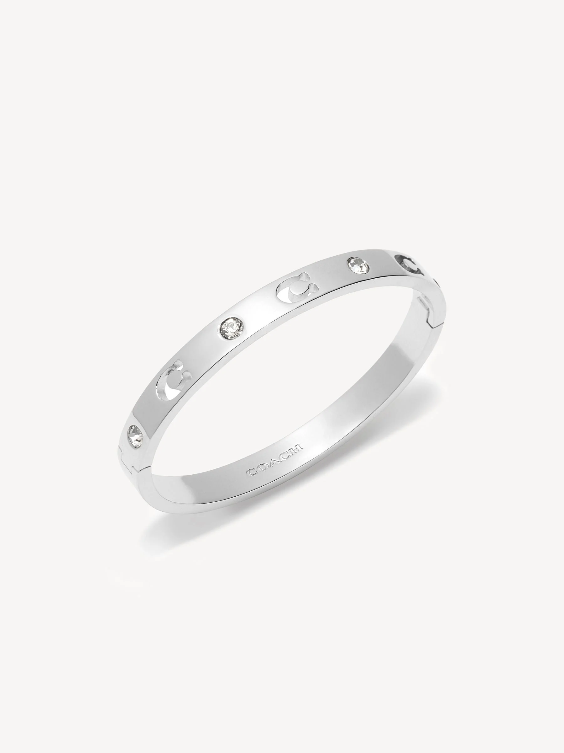 Zilver - COACH Signature armband met steentjes