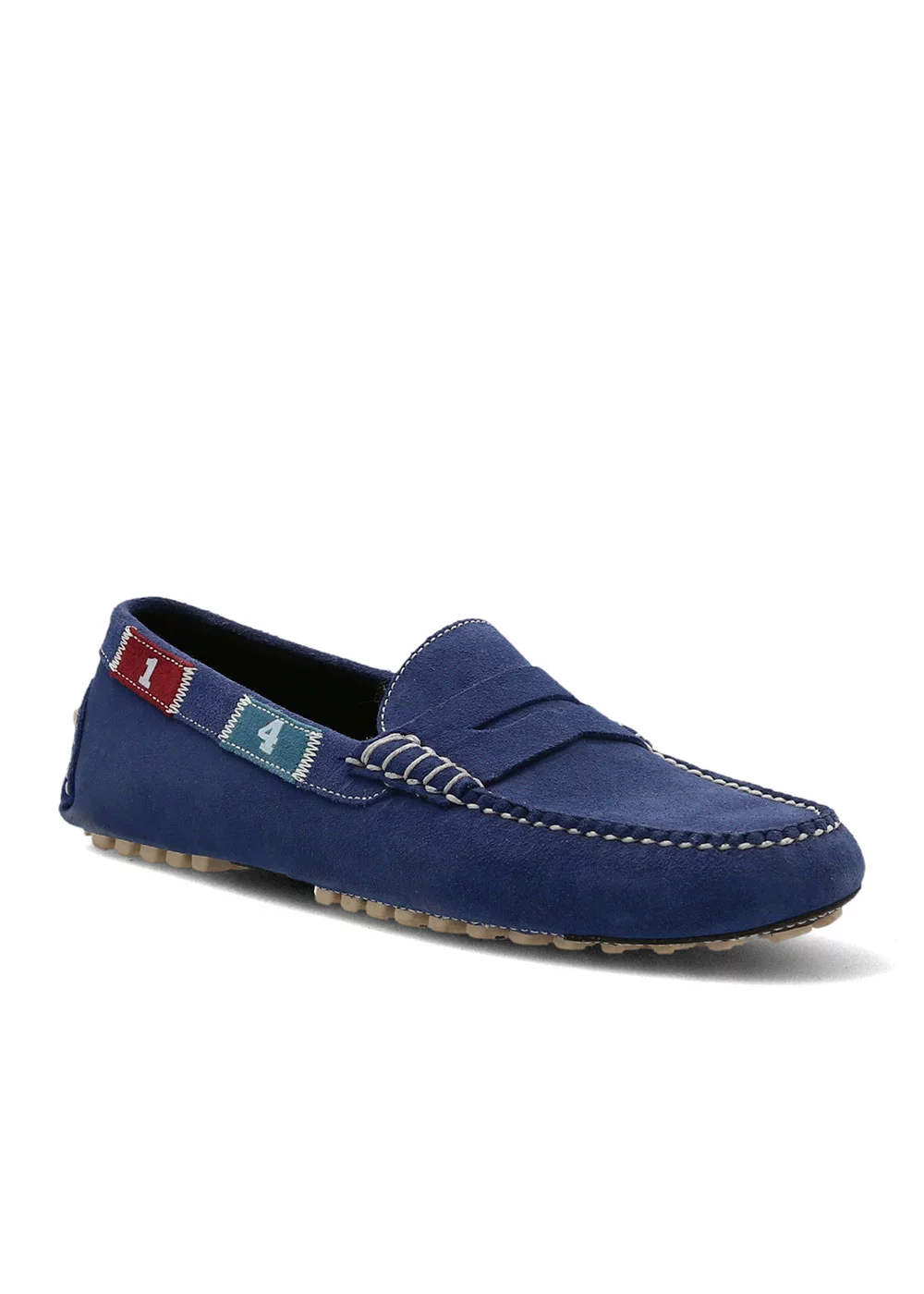 POLO DRIVER VELOURS BLEU