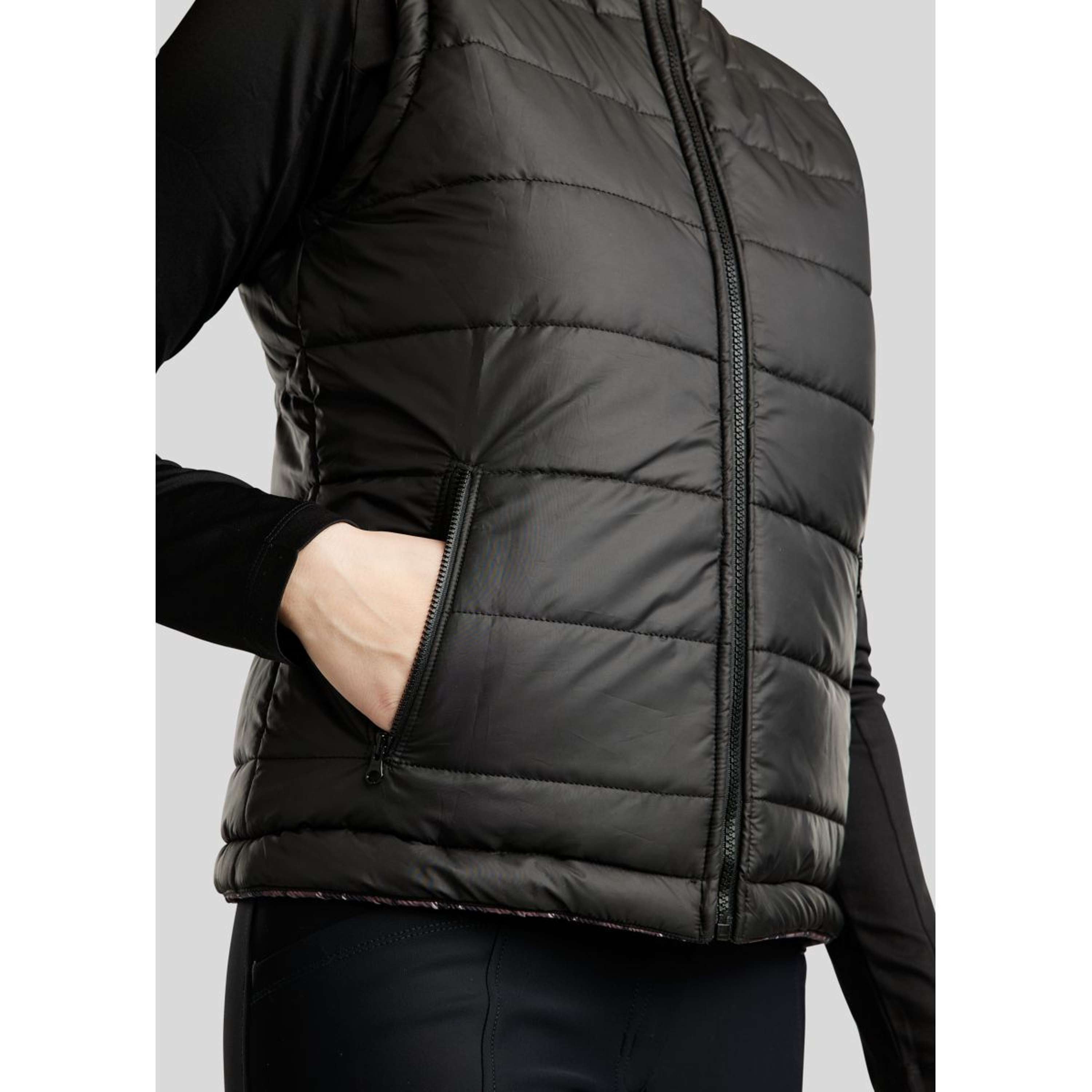 Montar Bodywarmer MoCheri Reversible Black Peony