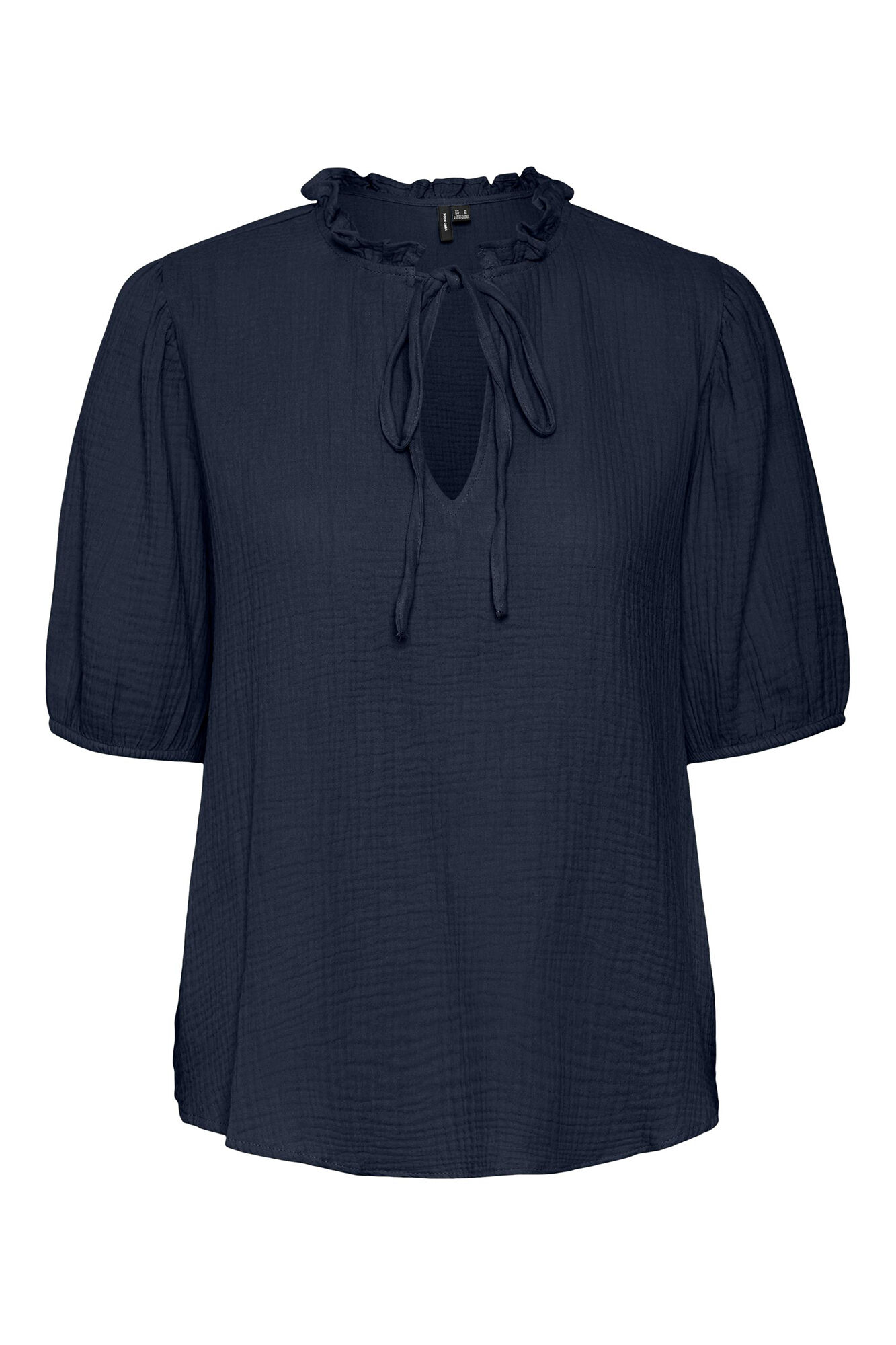 Blusa de manga curta - Azul marinho