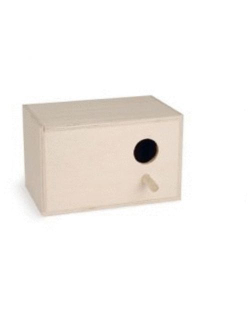 Fauna Broedkastje Parkiet Opening 45 Mm - Vogelbroedbenodigheden - 24.5x15.5x16.5 cm Houtkleur