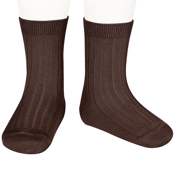 Strømper Basis Rib Brown - Cóndor → Luksusbaby.dk
