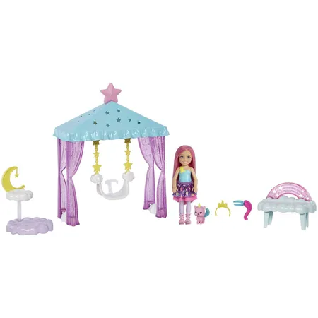 Barbie Dreamtopia Chelsea Puppe mit Fantasy-Pflegespielset