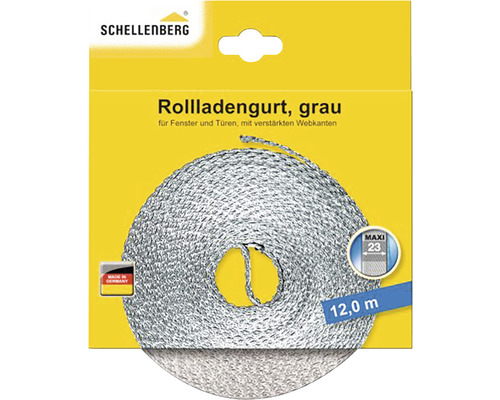 Rolluikband Maxi Schellenberg 31102, 23mm/12m, grijs