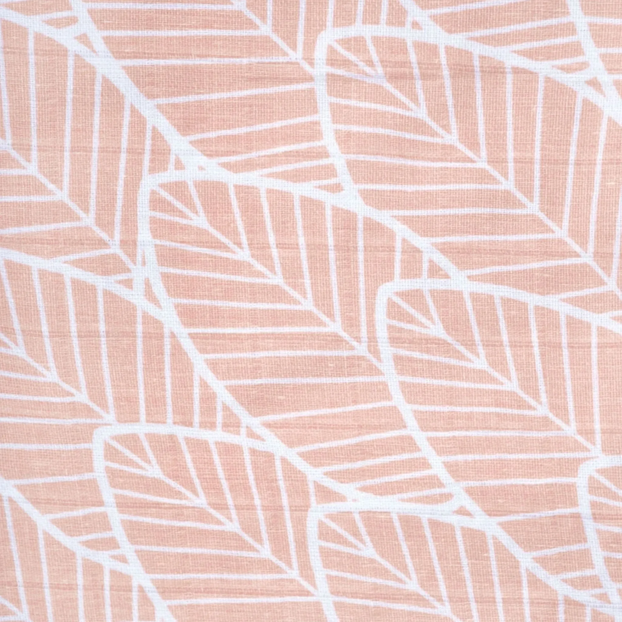 Perlimpinpin Drap Contour pour Lit de Bébé - Mousseline Feuilles Roses