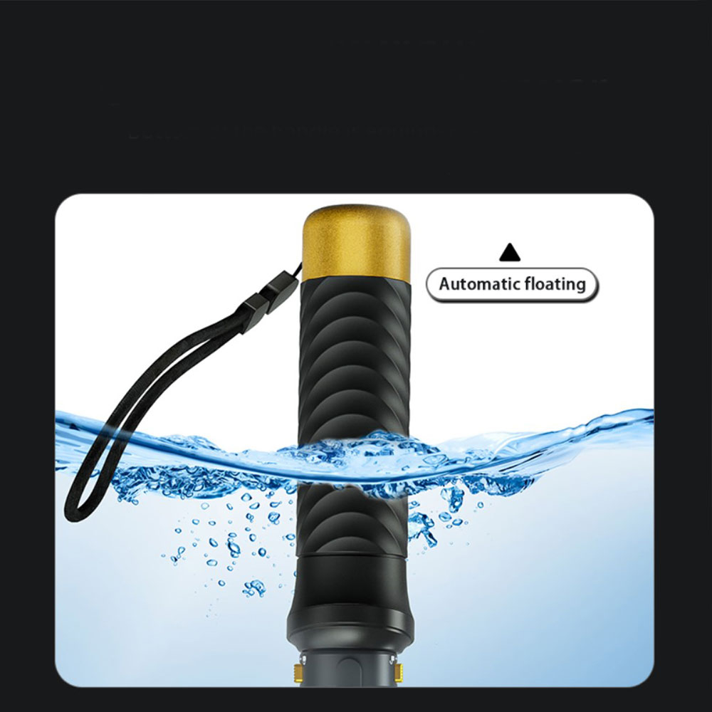 Unterwasser Schwebender Handgriff mit Handschlaufe für GoPro inkl. Smartphone-Clip-Halterung - Schwarz