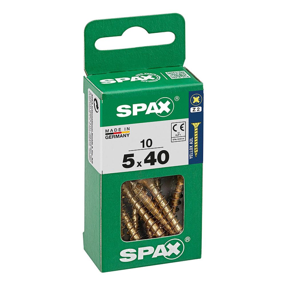 SPAX SENKHODE GUL 5X40, S 10 STK