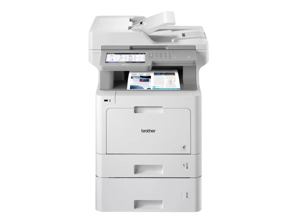 Brother MFC-L9570CDWT - Multifunktionsprinter - farve - laser - 215.9 x 355.6 mm (original) - A4/Legal (medie) - op til 31 spm (kopiering) - op til 31 spm (udskriver) - 800 ark - 33.6 Kbps - USB 2.0, Gigabit LAN, Wi-Fi(n), USB vært, NFC