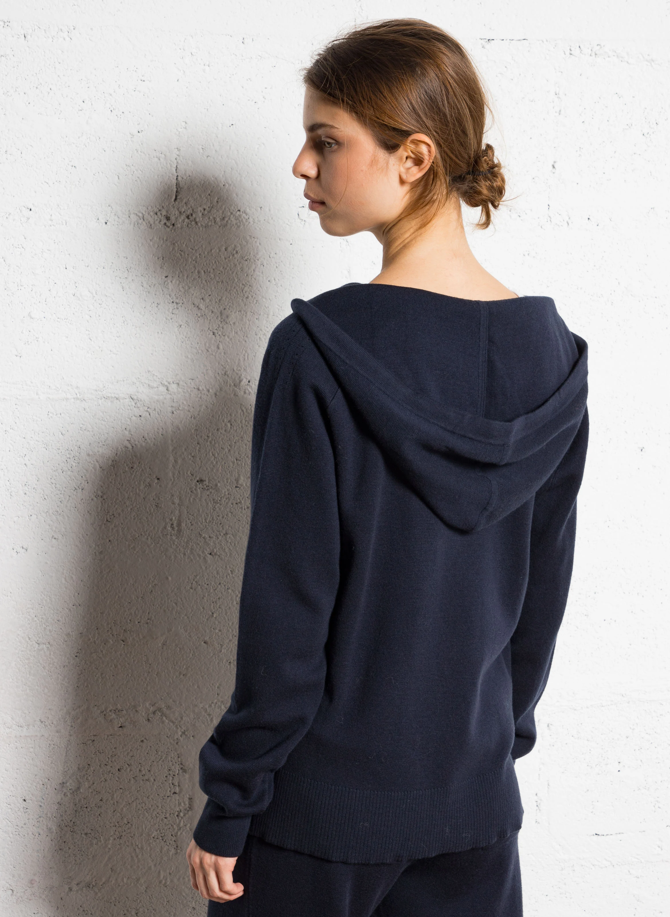 ALABAMA - Sweat à capuche en laine et coton | Bleu