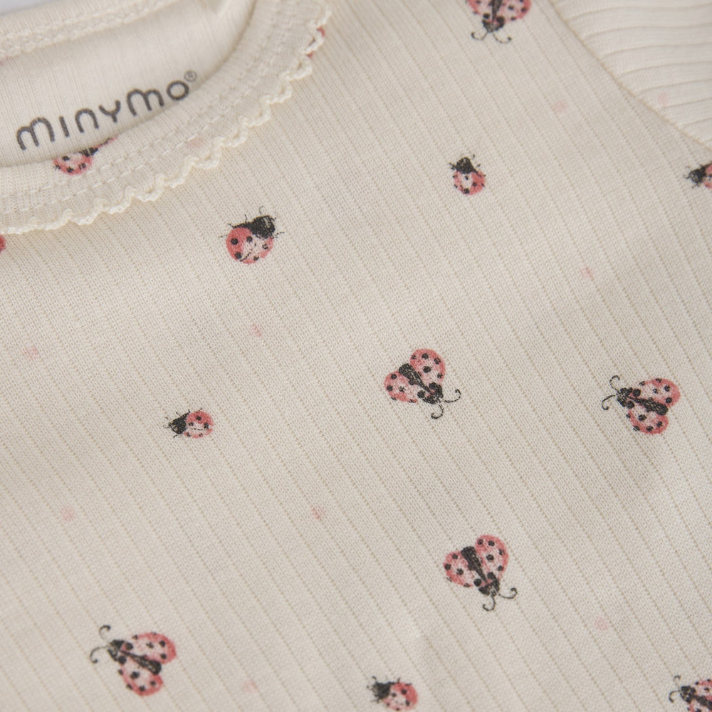 Køb Minymo White Swan Body AOP Rib