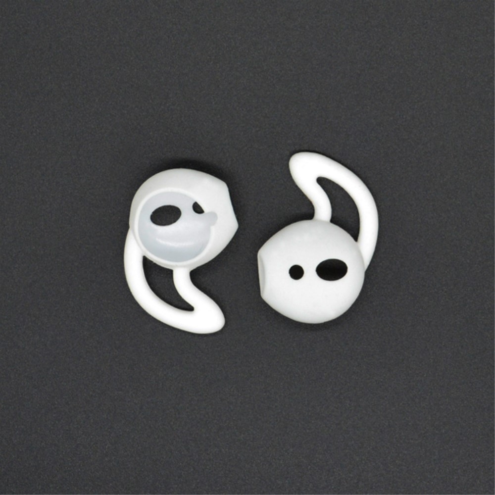 AirPods (1. & 2. Generation) Silikon Ohrpolster Rutschfeste Eartips mit Hook Bügel Ultrathin - Weiss