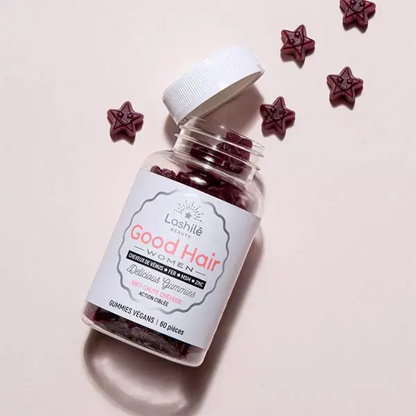 Lashilé Beauty Good Hair Feminino Antiqueda de Cabelo Sem Açúcar - Pacote com 2 x 60 gomas