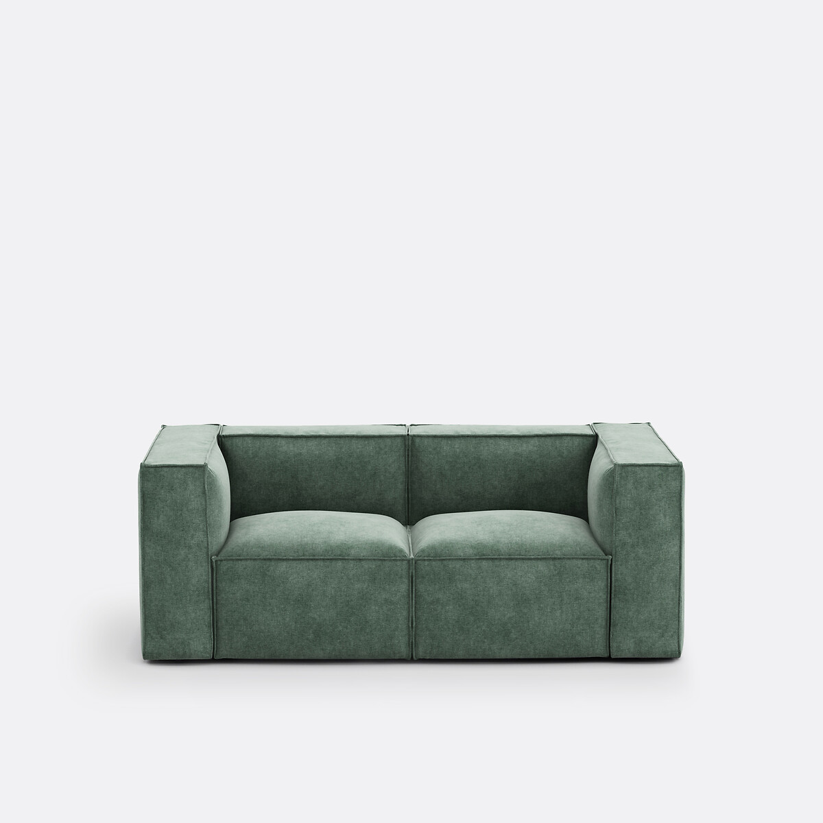 LA REDOUTE INTERIORS<br>Sofá modular de 2 lugares Seven em veludo texturizado